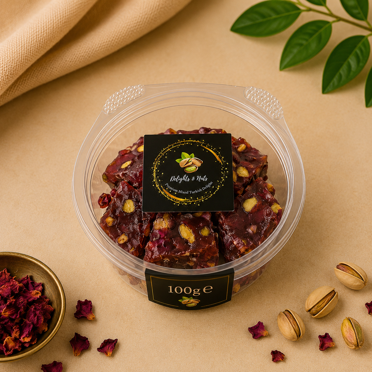 Barberry Coated Pomegranate Turkish Delight – 100g