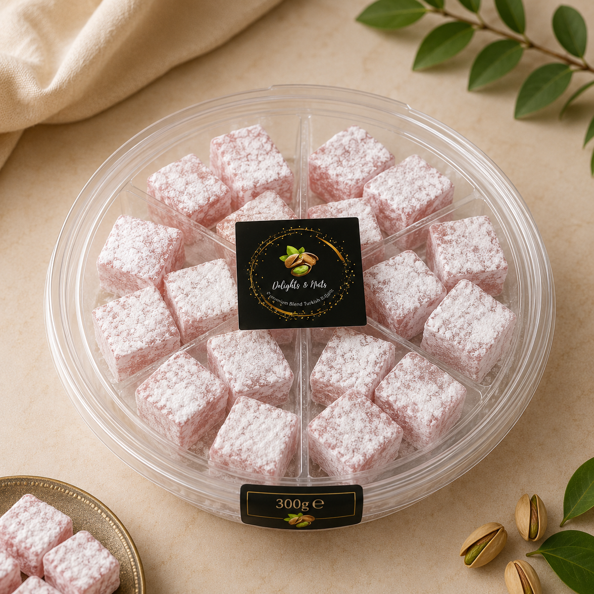 Plain Rose Flavored Turkish Delight – 300g