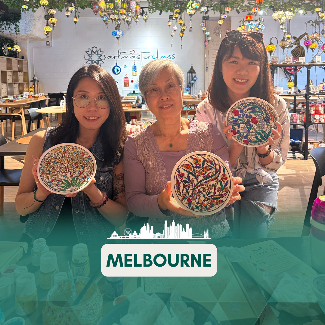 Patterned Ceramic Paint and Sip Classes in Melbourne