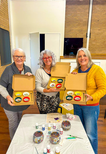 Patterned Ceramic Paint and Sip Classes in Sydney