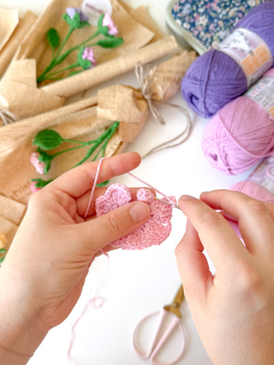 Multiheaded Rose Bouqet Crochet Class in Brisbane