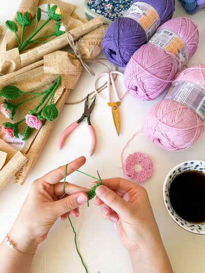 Multiheaded Rose Bouqet Crochet Class in Brisbane