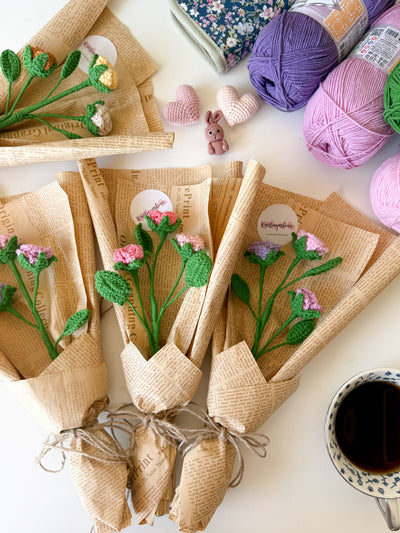 Multiheaded Rose Bouqet Crochet Class in Brisbane