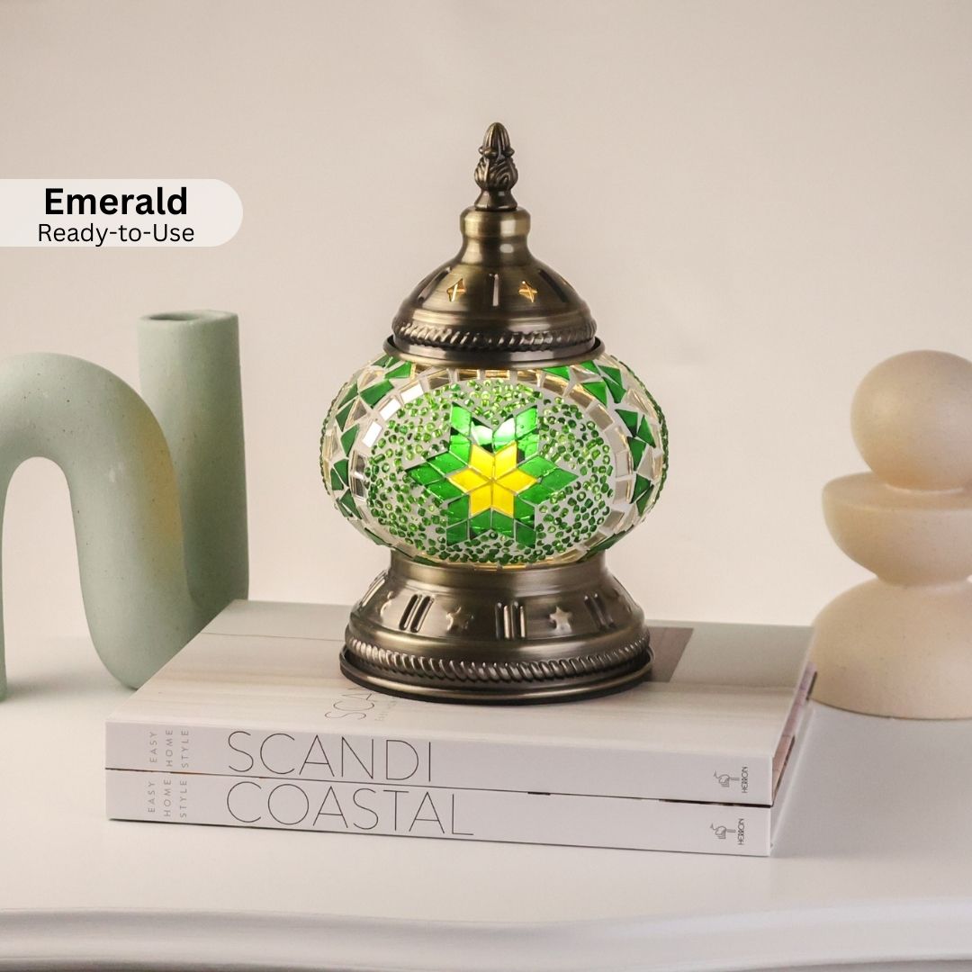 Short Table Lamp - Emerald