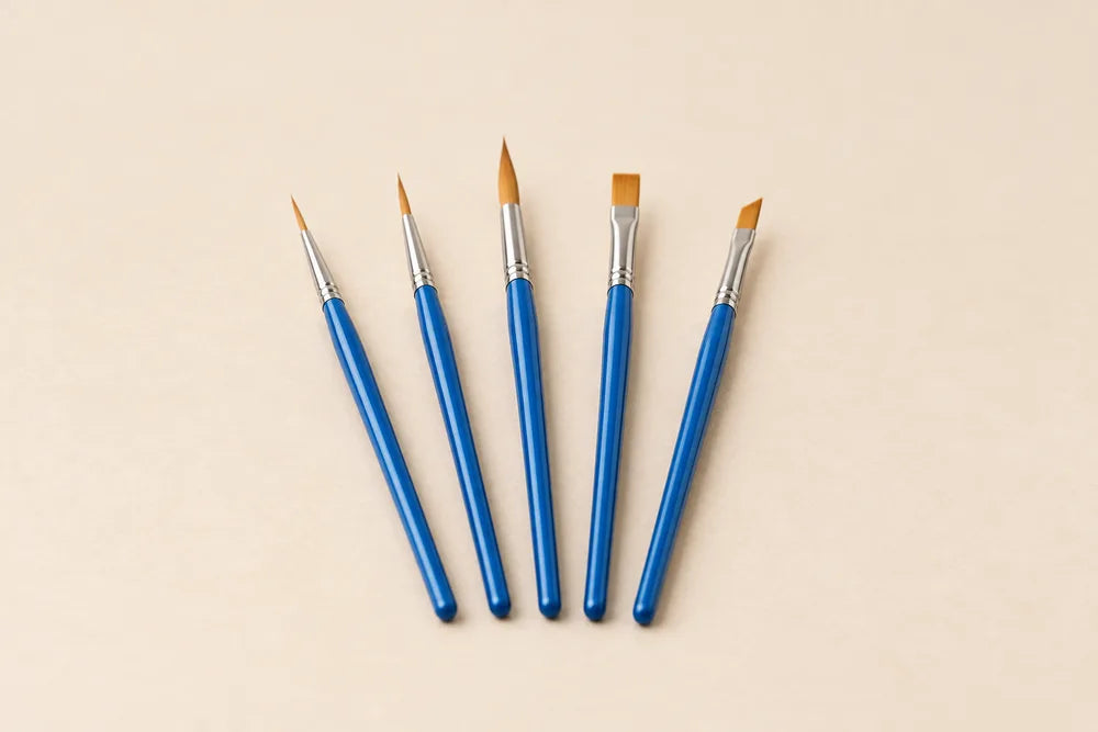 An assortment of painting brushes
